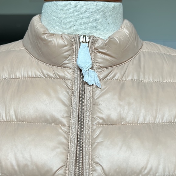 PATRIZIA PEPE Womens down feather puffer zip up jacket cream tan - Picture 3 of 12